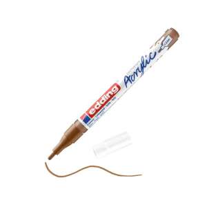 Marker acrilic Edding 5300, culoare alună, lățime linie 1-2 mm, pentru pânză, carton, lemn și țesătură - Markere