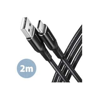 Axagon BUCM-AM20AB 2m Type C - USB schwarzes Daten- und Ladekabel - AXAGON