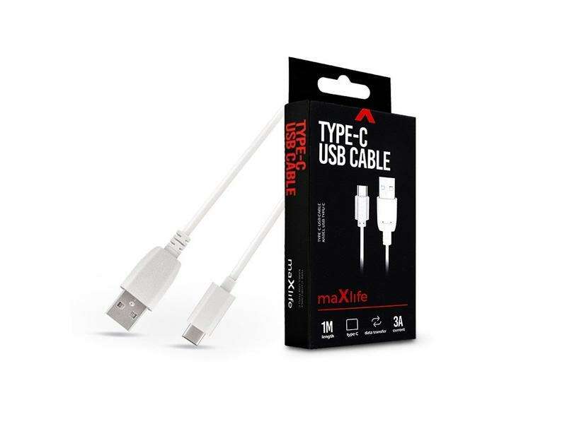 Maxlife TF-0174 1m Typ C 3A weißes Daten- und Ladekabel