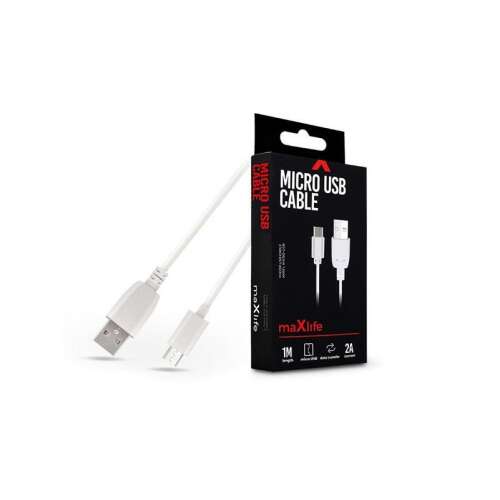 Cablu Maxlife TF-0177 1m micro USB alb, cablu de date și încărcare 2A