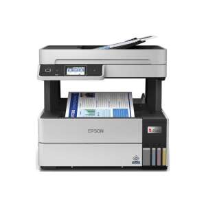 Epson EcoTank L6490 Farb-Tintenstrahl-Multifunktionsdrucker, Vorderansicht, zeigt das Bedienfeld und das Papierfach - Epson
