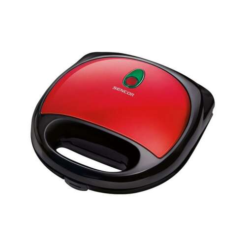 Sencor SSM 4304RD piros szendvicssütő, 4 háromszög alakú szendvics hely, tapadásmentes felület, könnyen tisztítható
