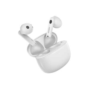 Edifier W220T weiße True Wireless Ohrhörer und Ladecase, schräge Ansicht - Edifier