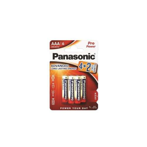 Panasonic Pro Power AAA alkáli elemek, 6 db-os csomag