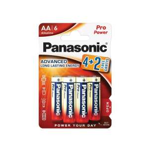 Panasonic Pro Power AA alkáli elemek, 6 db-os csomag, 4+2 ingyen - Panasonic