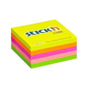 Stick'N Cube 400 neon Haftnotizen, 76x76 mm - Notizblöcke