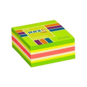 Stick'N Cube 250 öntapadós lap, neon zöld mix, 51x51 mm - Jegyzettömb