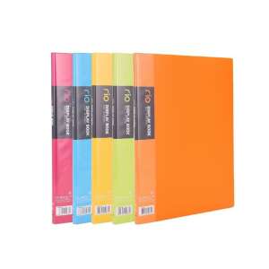 Deli Rio A4 10 zsebes bemutató mappa, vegyes színek, PP, kemény borító, feliratozható - Irattartó mappa