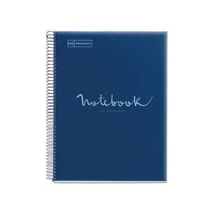 Miquelrius Emotions A5 PP 120 Blatt Spiralblock, blau kariert, transparenter Einband - Miquelrius Hefte