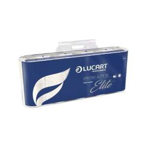 Lucart Strong Elite 10er Pack Toilettenpapier, 4-lagig, weiß, geprägt, 100% Zellstoff - Lucart