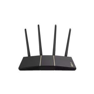 ASUS RT-AX57 Dual Band AX3000 WLAN-Router, schwarz, Vorderansicht - ASUS Wi-Fi-Router, Adapter