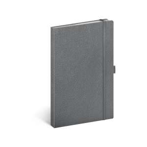 Realsystem Vivella 13 x 21 cm graues Notizbuch mit Punkten, geschlossen, Vorderansicht - Schreibwaren für das Büro