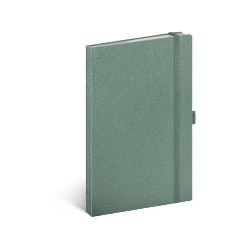 Realsystem Vivella zöld vonalas notesz 13x21 cm gumis zárással