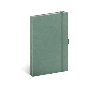 Realsystem Vivella grünes Notizbuch liniert 13x21 cm mit Gummiband - Schreibwaren für das Büro