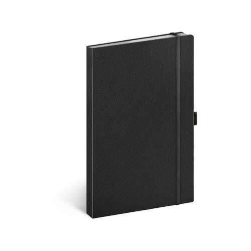 Realsystem Vivella 13 × 21 cm fekete vonalas notesz, csukott