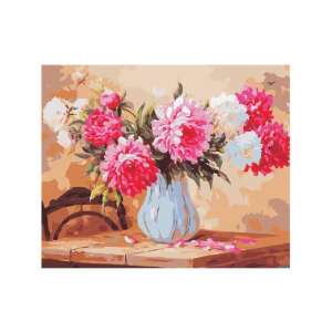 Malen nach Zahlen Set, Blumenstrauß in einer Vase, Malset für Erwachsene und Kinder - Kunst & Handwerk Sets