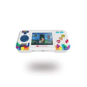 My Arcade Tetris Pocket Player Pro Handheld-Spielkonsole, weiß mit Regenbogenakzenten - My Arcade