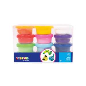 PlayBox 12 darabos levegőre száradó gyurma szett, színes tégelyek, PlayBox of Sweden - Playbox