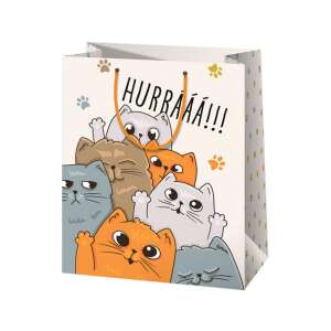 Geantă cadou Cardex "Hurrááá!!!" cu pisici, 26x13x33cm - Ambalaje cadouri
