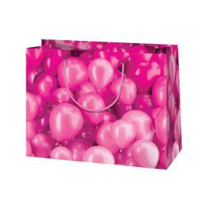 Geantă cadou cu baloane roz, 17x10x23cm, Cardex - Ambalaje cadouri