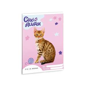 Caiet Ars Una Cuki Állatok A5 cu grilă, cu o pisică bengaleză drăguță pe copertă, perfect pentru școală sau acasă - Ars Una