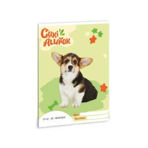 Ars Una Cuki Állatok Welsh Corgi caiet cu pătrate A5 27-32, câine corgi drăguț pe copertă - Ars Una