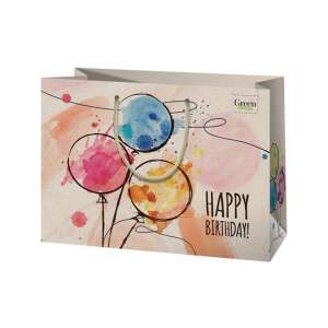 Sacosa cadou premium Cardex Happy Birthday cu design acuarela cu baloane, 26x13x33cm - Pungi cadou