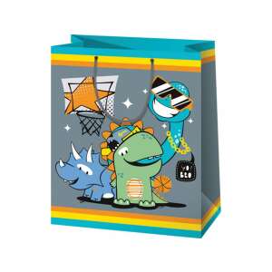 Geantă cadou Cardex cu dinozauri, dimensiune mare, cu un design cool de dinozauri, perfectă pentru cadouri de ziua de naștere sau pentru ocazii speciale - Pungi cadou