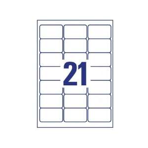 Avery Zweckform L7782-25 Kristálytiszta címkék, 21 címke/ív, 63,5 x 38,1 mm, lézernyomtatható, átlátszó, vízálló, olaj- és szennyeződésálló, téphetetlen, üveg, műanyag, fém és fényes felületekhez - Avery