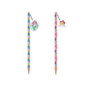 Luna Disney Prinzessinnen Bleistift mit Radiergummi, 2 Designs, Arielle und Belle, Aschenputtel, Arielle - Schreibwaren