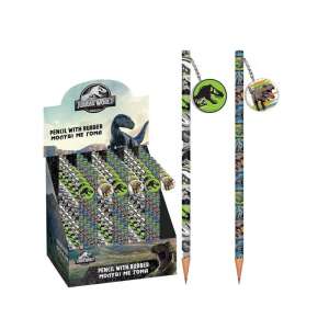 Jurassic World Bleistift mit Radiergummi, 2er Pack, Dinosaurier-Design - Graphitstifte