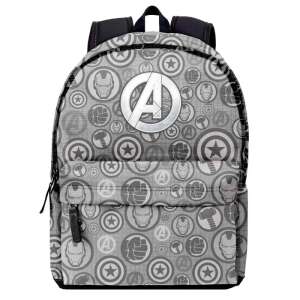 Szary plecak Marvel Avengers z logo i postaciami Avengers - Nonbrand Tornister