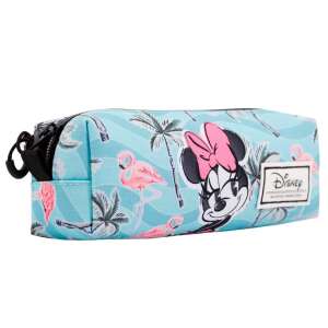 Disney Minnie Mouse Tropic Pencil Case, blue with pink flamingos and palm trees - Pencil Case