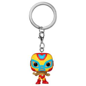 Figúrka Funko Pop na kľúče, Marvel Luchadores Iron Man El Heroe Invicto - Kľúčenky
