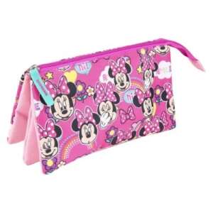 Minnie Mouse 3 compartment pencil case, pink with Minnie Mouse print - Pencil Case