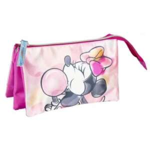Minnie Mouse 3 compartment pencil case, pink - Pencil Case