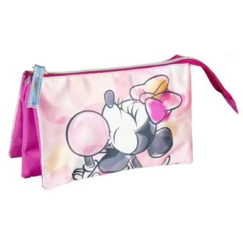 Minnie Mouse 3 compartment pencil case, pink