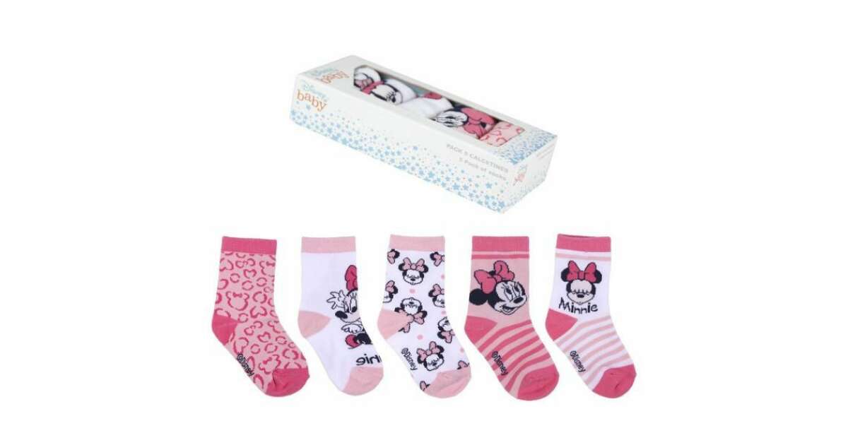 5-piece Minnie Mouse Baby Socks Set, Multicolored, Size 17/18 104815607