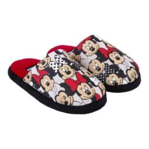 Minnie Mouse slippers for kids, size 34-35 EU, black and white with Minnie Mouse print - Kids' Shoe