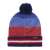 Back view of Mickey Mouse beanie hat for kids, blue and red with Mickey Mouse design