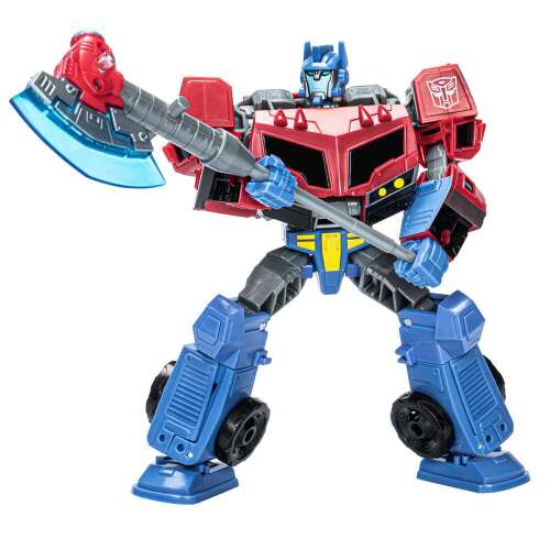 Transformers Generations Legacy United Voyager Class Animated Universe Optimus Prime figurka akcji, 18 cm wysokości, w trybie robota, trzymająca swój topór