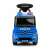 Widok z przodu niebieskiego samochodu do jazdy Toyz Mercedes Benz Policja dla niemowląt