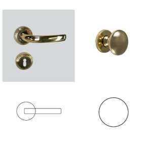 Márton Kreisförmige Rosette Kupfer WC Knopf/Klinch 104820800 - Gomboss Türknäufe & Türklinken