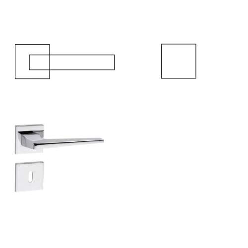 London (Flake) Svetlé chrómové WC tlačidlo/rúčka 104820878
