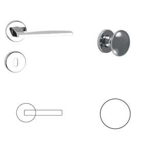 WC Knopf/Türknauf Modena Kreis (hell) in hellem Chrom 104820884 - Forme