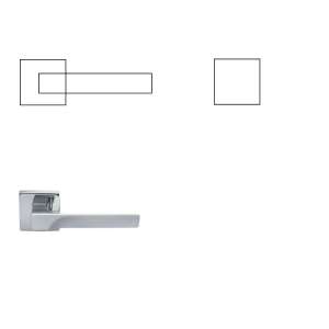 Flash Italienisch quadratischer WC Knopf/Türknauf aus poliertem Chrom 104820887 - Manital