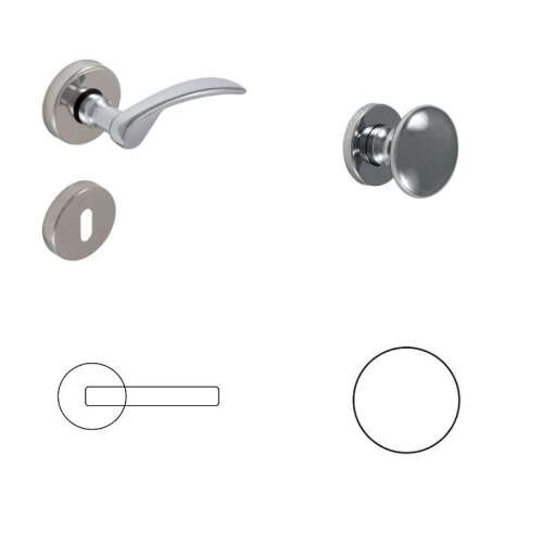 Ida Hell Chrome BB Knopf/Türknauf 104820922