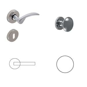 Przycisk/uchwyt BB Ida Jasny chrom 104820922 - Gomboss Gałka i klamka do drzwi