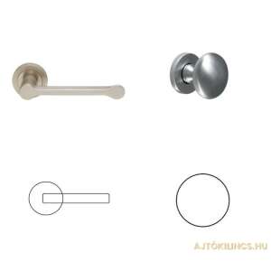 Alamaro Ultra Slim Türknauf Satz Matt Nickel BB Knopf/Türknauf 104820937 - Manital