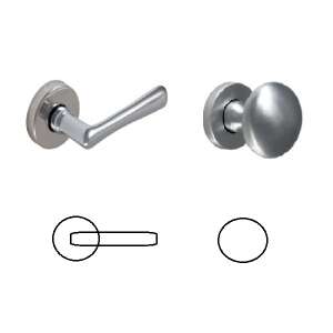 Nostalgia Satynowa chromowana powierzchnia PZ Przycisk/uchwyt 104820941 - Gomboss Gałka i klamka do drzwi